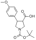 4-(4-Methoxy-phenyl)-pyrrolidine-1,3-dicarboxylic acid 1-tert-butyl ester Structure,851484-94-1Structure