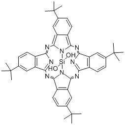 Silicon 2,9,16,23-tetra-tert-butyl-29H,31H-phthalocyanine dihydroxide Structure,85214-70-6Structure