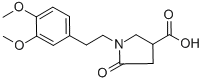 1-(3,4-二甲氧基苯乙基)-5-氧代-3-吡咯烷羧酸结构式_85263-80-5结构式