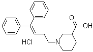 1-(4,4-Diphenyl-3-butenyl)-3-piperidinecarboxylic acid hydrochloride Structure,85375-15-1Structure