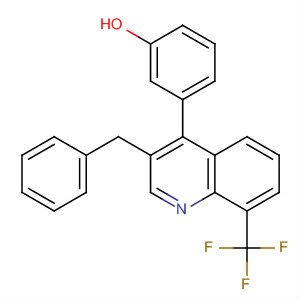 3-[3-苄基-8-(三氟-甲基)喹啉-4-基]苯酚结构式_854770-29-9结构式