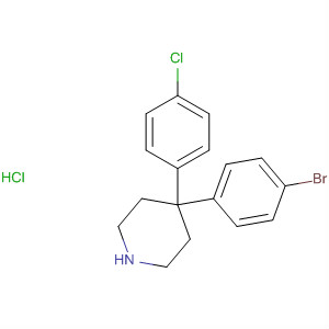 Piperidine, 4-(4-bromophenyl)-4-(4-chlorophenyl)-, hydrochloride (1:1) Structure,857531-97-6Structure