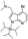 1H-Pyrrolo[2,3-b]pyridine-3-methanamine, 4-bromo-N,N-dimethyl-1-[tris(1-methylethyl)silyl]- Structure,858116-79-7Structure