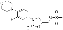 (3-(3-氟-4-吗啉苯基)-2-氧代噁唑啉-5-基)甲基甲烷磺酸盐结构式_858344-36-2结构式