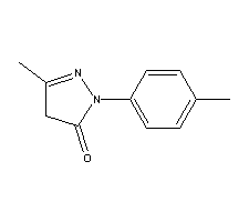 1-(4-甲基苯基)-3-甲基-5-吡唑啉酮结构式_86-92-0结构式