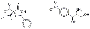 (2R)-2-异丙基-2-(苄氧基)-丙二酸1-乙酯(1S,2S)-2-氨基-1-(4-硝基苯基)-1,3-丙烷二醇盐结构式_86195-29-1结构式