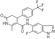 N-(6-Fluoro-1H-indazol-5-yl)-2-methyl-6-oxo-4-[4-(trifluoromethyl)phenyl]-1,4,5,6-tetrahydro-3-pyridinecarboxamide Structure,864082-47-3Structure