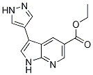 1H-pyrrolo[2,3-b]pyridine-5-carboxylic acid, 3-(1h-pyrazol-4-yl)-, ethyl ester Structure,864682-43-9Structure