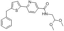 6-(5-Benzylthiophen-2-yl)-n-(2,2-dimethoxyethyl)nicotinamide Structure,864685-29-0Structure