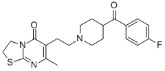 5H-thiazolo[3,2a]pyrimidin-5-one,6-[2-[4-(4-fluorobenzoyl)-1-piperidinyl]ethyl]-2,3-dihydro-7-methyl- Structure,86487-64-1Structure