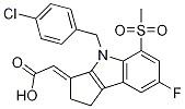 (E)-2-(4-(4-氯苄基)-7-氟-5-(甲基磺酰基)-1,2-二氢环戊并[b]吲哚-3(4h)-基)乙酸结构式_866215-99-8结构式