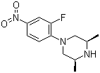 (3R,5s)-1-(2-fluoro-4-nitrophenyl)-3,5-dimethylpiperazine Structure,866538-93-4Structure