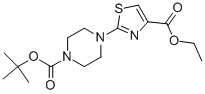 2-(4-(叔丁氧基羰基)哌嗪-1-基)噻唑-4-羧酸乙酯结构式_867065-53-0结构式