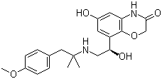 6-Hydroxy-8-[(1r)-1-hydroxy-2-[[2-(4-methoxyphenyl)-1,1-dimethylethyl]amino]ethyl]-2h-1,4-benzoxazin-3(4h)-one Structure,868049-49-4Structure