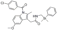 1-(4-Chlorobenzoyl)-n-[(dimethylphenylsilyl)methyl]-5-methoxy-2-methyl-1h-indole-3-acetamide Structure,868703-91-7Structure