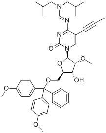 N4-(diisobutylaminomethylidene)-5’-o-(dimethoxytrityl)-5-(1-propynyl)-2’-o-methylcytidine Structure,869355-38-4Structure