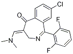 (E)-8-chloro-1-(2,6-difluorophenyl)-4-((dimethylamino)methylene)-3h-benzo[c]azepin-5(4h)-one Structure,869366-10-9Structure