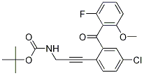 Tert-butyl 3-(4-chloro-2-(2-fluoro-6-methoxybenzoyl)phenyl)prop-2-ynylcarbamate Structure,869366-70-1Structure