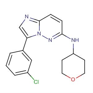 3-(3-氯苯基)-n-(四氢-2H-吡喃-4-基)咪唑并[1,2-b]吡嗪-6-胺结构式_869650-22-6结构式