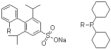 Sodium2-(dicyclohexylphosphino)-2,6-diisopropyl-[1,1-biphenyl]-4-sulfonatehydrate Structure,870245-84-4Structure