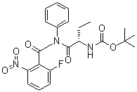 (S)-tert-butyl (1-(2-fluoro-6-nitro-n-phenylbenzamido)-1-oxobutan-2-yl)carbamate Structure,870281-84-8Structure