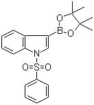 1-(苯基磺酰基)吲哚-3-硼酸频那醇酯结构式_870717-93-4结构式