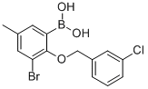 3-Bromo-2-(3-chlorobenzyloxy)-5-methylphenylboronic acid Structure,870778-83-9Structure