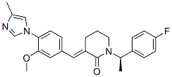 2-Piperidinone,1-[(1R)-1-(4-fluorophenyl)ethyl]-3-[[3-methoxy-4-(4-methyl-1H-imidazol-1-yl)phenyl]methylene]-,(3E)- Structure,870846-02-9Structure