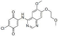 2-氯-5-(6-甲氧基-7-(2-甲氧基乙氧基)喹唑啉-4-氨基)-2,5-环己二烯-1,4-二酮结构式_870959-62-9结构式