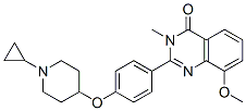 4(3H)-quinazolinone,2-[4-[(1-cyclopropyl-4-piperidinyl)oxy]phenyl]-8-methoxy-3-methyl- Structure,870997-45-8Structure