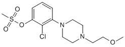 2-氯-3-[4-(2-甲氧基乙基)哌嗪-1-基]苯基甲烷磺酸盐结构式_871355-77-0结构式