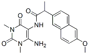 2-Naphthaleneacetamide,n-(6-amino-1,2,3,4-tetrahydro-1,3-dimethyl-2,4-dioxo-5-pyrimidinyl)-6-methoxy--alpha--methyl- Structure,872051-98-4Structure