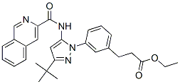 Benzenepropanoic acid,3-[3-(1,1-dimethylethyl)-5-[(3-isoquinolinylcarbonyl )amino]-1h-pyrazol-1-yl]-,ethyl ester Structure,872171-25-0Structure