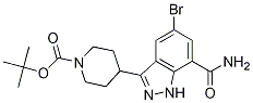 4-(5-溴-7-氨基甲酰-1H-吲唑-3-基)哌啶-1-羧酸叔丁酯结构式_872350-15-7结构式