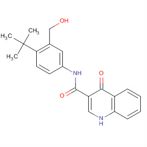 N-(4-叔丁基-3-(羟基甲基)苯基)-4-氧代-1,4-二氢喹啉-3-羧酰胺结构式_873050-23-8结构式