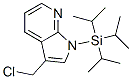 1H-Pyrrolo[2,3-b]pyridine, 3-(chloromethyl)-1-[tris(1-methylethyl)silyl]- Structure,873786-04-0Structure