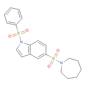 5-(氮杂烷-1-磺酰基)-1-苯磺酰基-1H-吲哚结构式_874373-01-0结构式