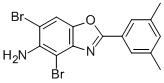 4,6-二溴-2-(3,5-二甲基苯基)-1,3-苯并噁唑-5-胺结构式_874591-75-0结构式