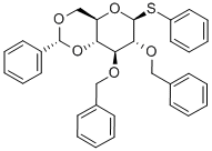 2,3-双-O-(苯基甲基)-4,6-O-[(R)-苯基亚甲基]-1-硫代-B-D-吡喃葡萄糖苷苯酯结构式_87470-70-0结构式