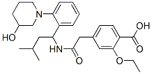 2-Ethoxy-4-[2-[[1-[2-(3-hydroxy-1-piperidinyl)phenyl]-3-methylbutyl ]amino]-2-oxoethyl]benzoic acid Structure,874908-14-2Structure