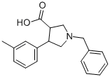 1-苄基-4-(3-甲基-苯基)-吡咯烷-3-羧酸结构式_874990-37-1结构式