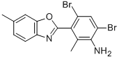 4,6-Dibromo-2-methyl-3-(6-methyl-2-benzoxazolyl)-benzenamine Structure,875000-04-7Structure