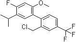 2-(Chloromethyl)-4-fluoro-5-isopropyl-2-methoxy-4-(trifluoromethyl)-1,1-biphenyl Structure,875551-28-3Structure