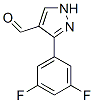 3-(3,5-Difluorophenyl)-1H-pyrazole-4-carbaldehyde Structure,875664-59-8Structure