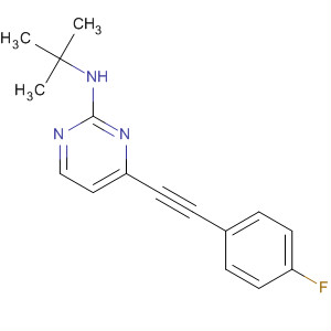 N-tert-butyl-4-(2-(4-fluorophenyl)ethynyl)pyrimidin-2-amine Structure,876521-23-2Structure