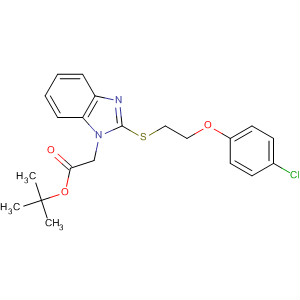 Tert-butyl {2-[2-(4-chloro-phenoxy)-ethylsulfanyl]-benzoimidazol-1-yl}-acetate Structure,877623-73-9Structure