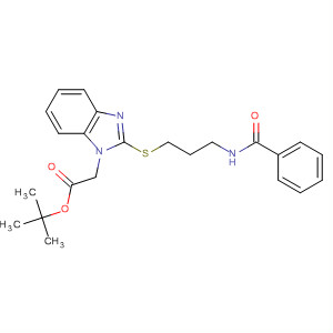 Tert-butyl [2-(3-benzoylamino-propylsulfanyl)-benzoimidazol-1-yl]-acetate Structure,877626-41-0Structure