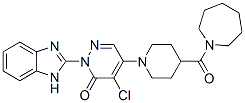 (9ci)-1-[[1-[1-(1H-苯并咪唑-2-基)-5-氯-1,6-二氢-6-氧代-4-吡嗪]-4-哌啶基]羰基]六氢-1H-氮杂卓结构式_878574-87-9结构式