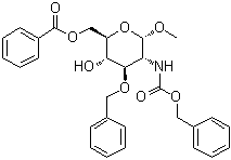 2-脱氧-2-[[(苯基甲氧基)羰基]氨基]-3-O-(苯基甲基)-alpha-D-吡喃葡萄糖苷 6-苯甲酸甲酯结构式_87907-36-6结构式