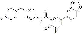 5-(1,3-苯并二氧代l-5-基)-1,2-二氢-N-[4-[(4-甲基-1-哌嗪)甲基]苯基]-2-氧代-3-吡啶羧酰胺结构式_879490-53-6结构式